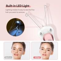 Depiladora eléctrica de hilo de algodón para mujer, minidepiladora recargable por USB para cuerpo femenino, piernas y cara - details 5