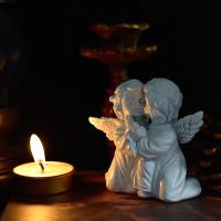 Adorables Figuras de Hada de Flor Retro Europea Escultura de Corazón de Niña en Resina - details 3