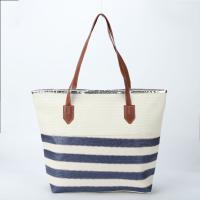 Bolsa de playa a rayas 2024, bolso de hombro para las axilas, bolso de lona informal de gran capacidad. - details 35