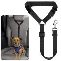 Correa de Seguridad para Coche para Mascotas Dos en Uno, Color Sólido, Ajustable para Asiento Trasero, Material de Nailon - details 2