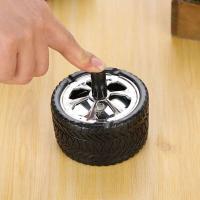 Nuevo Cenicero creativo de estilo giratorio con cubo de neumático, Cenicero redondo de aleación sin presión, Cenicero portátil - details 7