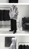 Sudadera con capucha deportiva para hombre, sudadera de forro polar de color sólido y corte holgado - details 5