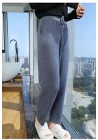 Pantalones de Cachemira para Mujer Otoño-Invierno Cintura Alta, Color Sólido, Estilo Casual, Ajuste Suelto, Pantalones de Punto para Exteriores - details 16