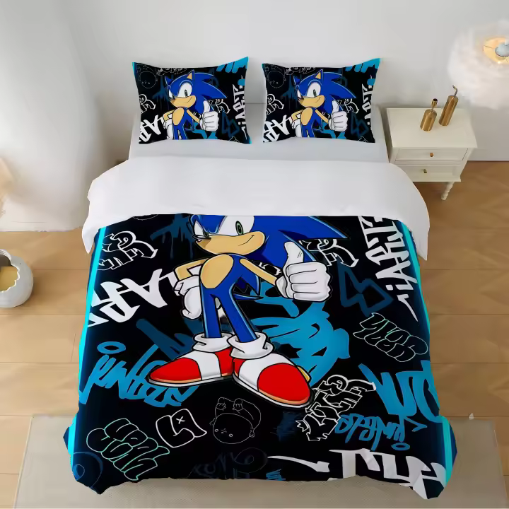 Juego de Riello S-Sonic Cubierta de Edredón de Cama de Reina, Juego de Ropa de Cama de Tamaño Twin, Sábanas Dobles para el Hogar y Jardín - 1