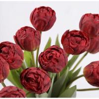 7 uds/paquete de ramas de tulipán artificiales realistas simulación DIY flores de seda decoración del hogar flores falsas florales de 44CM - details 9