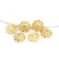 Tapas de cuentas de copos de nieve de latón de Color dorado de 18K, accesorios de alta calidad para manualidades, materiales para hacer joyas, sitio web oficial de Rosediy - details 31