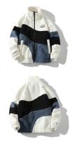 Otoño/Invierno nueva chaqueta de pareja para hombres y mujeres moda cuello alto bloque de Color chaqueta cálida holgada salida de fábrica - details 7