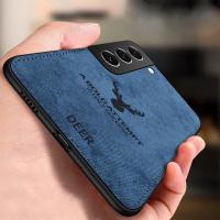 Funda de ciervo de piel de tela delgada para Samsung Galaxy S23 Ultra FE S22 S21 S24 Ultra A15 A25 A35 A55 A34 A52 A54 5G cubierta trasera dura - details 14