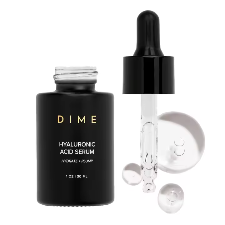 DIME Beauty Acid Serum, suero facial hidratante no graso con ácido hialurónico puro, 1 oz / 30 ml - 1