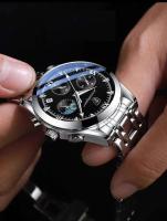 Reloj de Cuarzo de Fecha de Lujo Premium Reloj Deportivo para Hombres a Prueba de Agua con Brillo - details 9