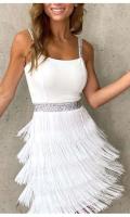 Vestidos de mujer nuevo vestido de fiesta sin mangas cuello hasta la rodilla corte Sexy Bo con correas moda de verano 2025 - details 1