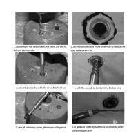 Kit de Extractor de tornillos de rosca, reparador de cables rotos para llevar, Extractor de tornillos rotos, removedor de pernos rotos duros resistentes al desgaste - details 10