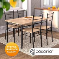 Mesa de Comedor con 4 Sillas Set 5 Pzs. Completo Madera Muebles Cocina Leo 110x68cm Tipo Industrial - details 8