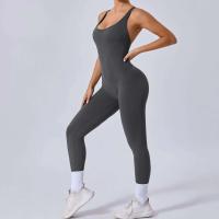 Conjunto de gimnasio para mujer mejorado con acolchado, traje de yoga, ropa deportiva, azul marino beige, 2024 - details 9