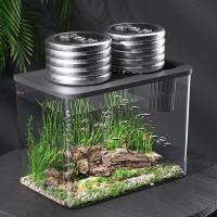 Tanque de peces transparente creativo con tapa, tanque de tortuga pequeño, tanque de acuario Betta resistente a caídas para decoración del hogar - details 5