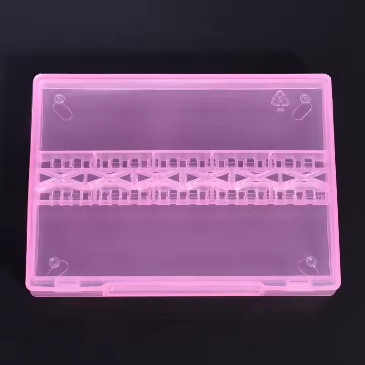 KADS Caja de Almacenamiento de Brocas de Manicura 14 Furos para Brocas de Tarjetas - 1