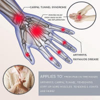 Guantes de cobre de compresión para artritis, guantes de cobre sin dedos para escritura por computadora y trabajo diario, alivio del dolor de manos y soporte - details 6