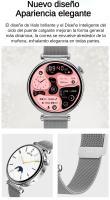 2025 Reloj Inteligente Mujer, Reloj Inteligente con Pantalla AMOLED de 1.32", Llamada Bluetooth, Esfera de Reloj Personalizada, Podómetro, Monitor de Oxígeno en Sangre, Frecuencia Cardíaca y Sueño, Compatible con iPhone Android, Correas Dobles - Acero y S - details 0