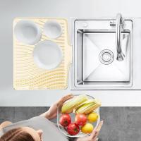 Tapete de silicona resistente al calor para escurrir platos, tamaño grande, antideslizante, tapete de cocina para escurrir platos, con abertura de desviación y pendiente para secar platos - details 6
