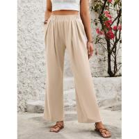 Pantalones sueltos y cómodos de pierna recta, pantalones de mujer con cintura elástica para - details 16