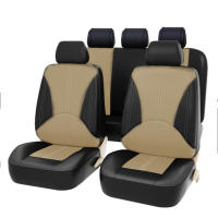 Funda Universal de cuero PU para vehículo, cojín Protector de asiento de 5 plazas para la mayoría de coches, camiones, SUV, cuatro estaciones - details 15