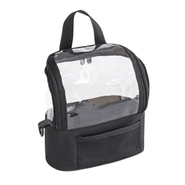 Bolsa de hombro para brochas de maquillaje profesional, contenedor de cosméticos ligero transparente, bolsa de aseo impermeable de gran capacidad - 1