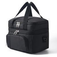 Bolsa de almuerzo con doble aislamiento, fiambrera térmica portátil de capa, bolsa aislante térmica impermeable para Picnic con correa ajustable - details 0
