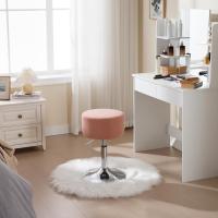 Taburete de Maquillaje Redondo Pequeño Giratorio de Altura Ajustable Taburete Bar Bajo PU para Tocador, Dormitorio, Oficina en Casa y Salón Blanco, BH14ws-1 - details 10