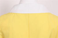 Women summer vintage a line short sleeve solid midi elegant casual party dress - details 41