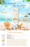 Crema solar blanqueadora para el cuerpo y la cara, crema protectora solar SPF 90, crema protectora para la piel, antienvejecimiento, control de aceite, cuidado de la piel hidratante - details 0