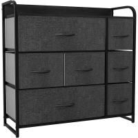 Cajonera de Tela Extraíble de 7 Cajones Almacenamiento de Tela Cómodo para Sala de Estar, Dormitorio, Habitación Infantil Gris Oscuro - details 25
