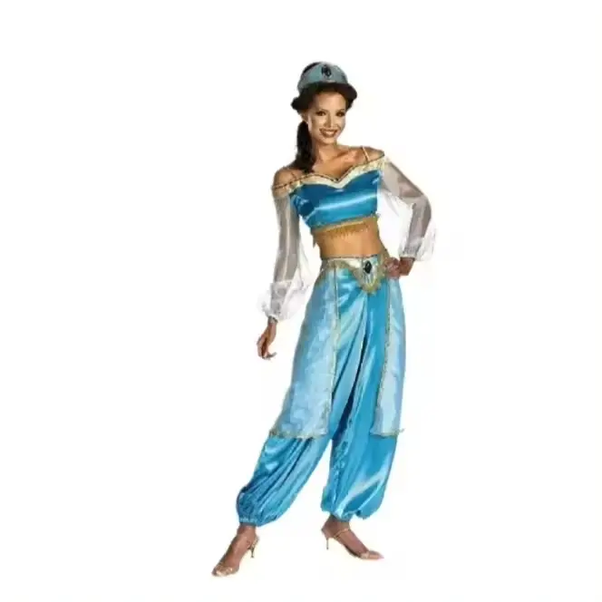 Disfraz de jazmín de Aladino para Halloween, vestido de princesa, disfraz de Carnaval para mujer - 1