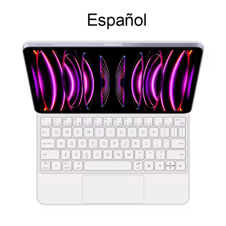 AJIUYU-Funda inteligente para iPad Pro 12,9 (3.ª 4.ª 5.ª, 6.ª generación - 2018, 2020, 2021 2022, Teclado mágico Español - 1