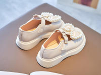 Zapatos de cuero para niña con lazos de perlas, zapatos planos suaves y cómodos con perlas de princesa, primavera y otoño - details 15