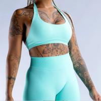 Sujetador deportivo sin costuras para mujer, ropa deportiva de secado rápido con Espalda descubierta, alta elasticidad, a prueba de golpes, para Yoga - details 28
