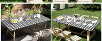 Mantel de Mesa de Vinilo Elástico Impermeable Cubierta Redonda para Comedor - details 10