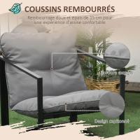 Muebles de Jardín Juego de 4 Piezas: Sofá de 2 Plazas, 2 Sillones y Mesa Baja - details 3