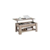 Mesa de Café de Madera Elevable Diseño Moderno con Revistero 104,5 x 49,5 x (49-61,5) cm Gris - details 9