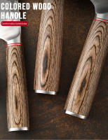 Cuchillo De Cocina Profesional Forjado a Mano Con Mango Para Frutas Vegetales Carne Y Verduras Hoja De Acero Carbono Cuchilla Afilada Con Soporte - details 6