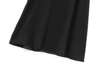 , Nueva serie de vestido de manga larga elegante apilado decorativo hasta la rodilla con cuello en V para mujer con cinturón para temperamento femenino - details 11