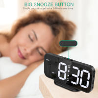 ORIA-reloj despertador Digital LED de 6,7 pulgadas, dispositivo electrónico para mesita de noche y escritorio, 12/24H - details 2