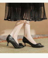 Temperamento tacones delgados tacones altos de las mujeres 2025 nueva falda desnuda hada suave cuero suave hermosa dama de honor zapatos. - details 22