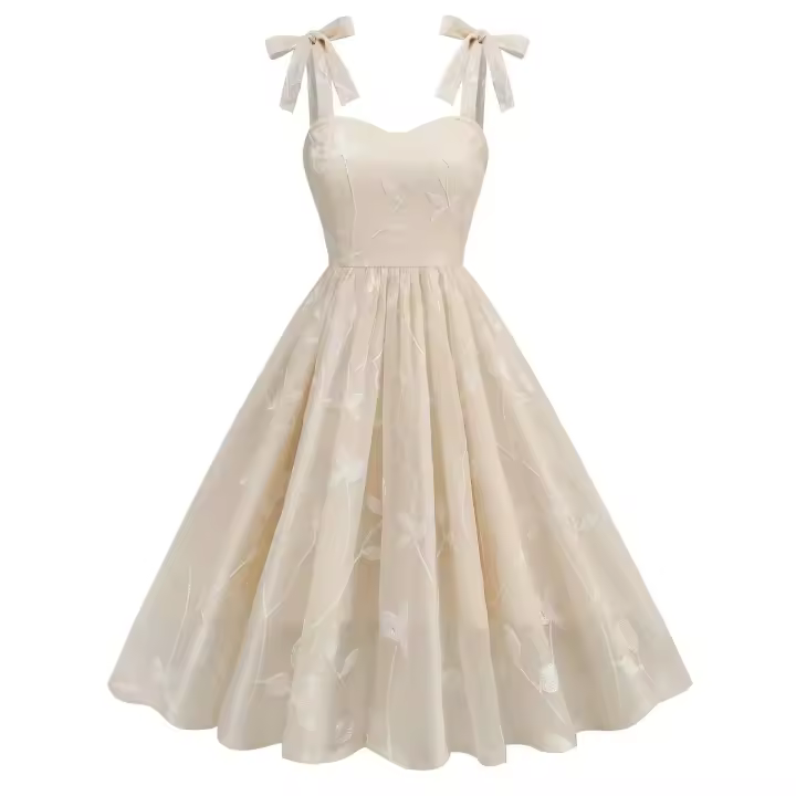 Malla bordada con estilo de cara italiano retro, mujer, adecuada para fiestas nocturnas, celebraciones y cumpleaños - 1