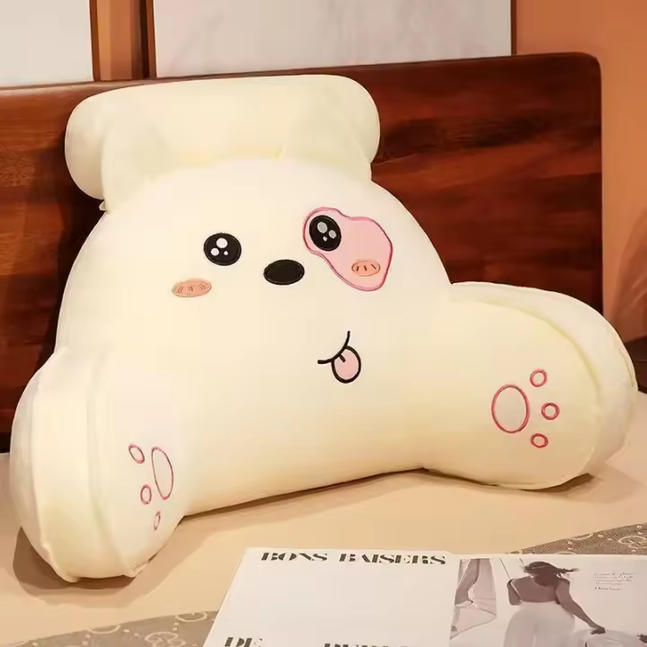 Cojín de Soporte Lumbar de Dibujos Animados Husky para Cama Estilo Tatami Sofá de Ocio Grande para Lectura - 1