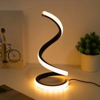 Lámpara LED de escritorio en espiral minimalista moderna, lámpara de escritorio controlada por cable, luz ambiental Led de tres colores para Bar, cafeterías, decoración de dormitorio y habitación - details 5