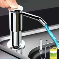 Dispensador de jabón líquido para fregadero de mano con tubo de extensión instalado a presión del fregadero, bomba de cocina - details 0