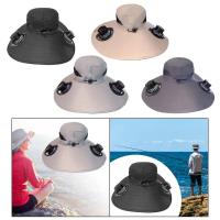 Sombrero de cubo con ventilador para exteriores para hombres y mujeres de ala ancha con 2 ventiladores solares - details 3