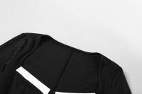 BUNO-ono con cuello cuadrado de gato extraño para mujer, pelele elegante de manga larga con retazos, mono elástico ajustado de manga larga, ropa de calle - details 8