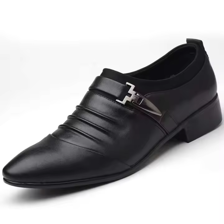 Zapatos planos con logo para hombre, informales, de cuero limpio, hechos a mano, 2024 - 1