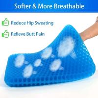 Cojín transpirable para asiento de verano con pegamento de huevo de descompresión de doble capa de Gel, asiento de coche, silla de oficina, cojín - details 5